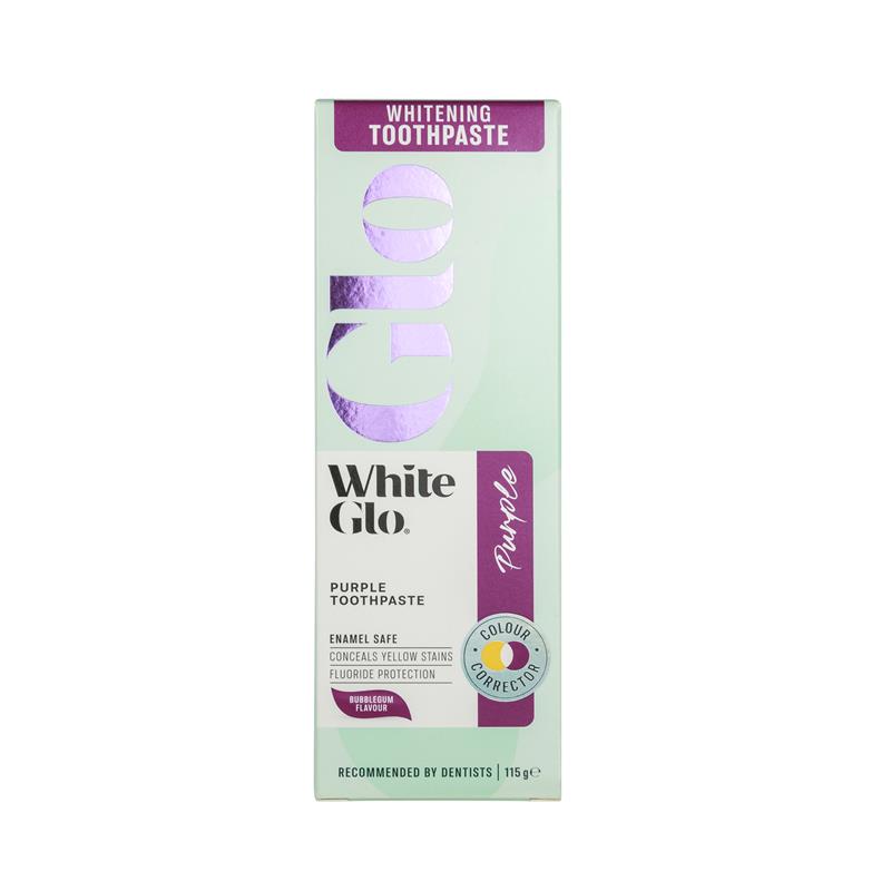 Load image into Gallery viewer, White Glo Toothpaste Purple Tooth Toner 115g
