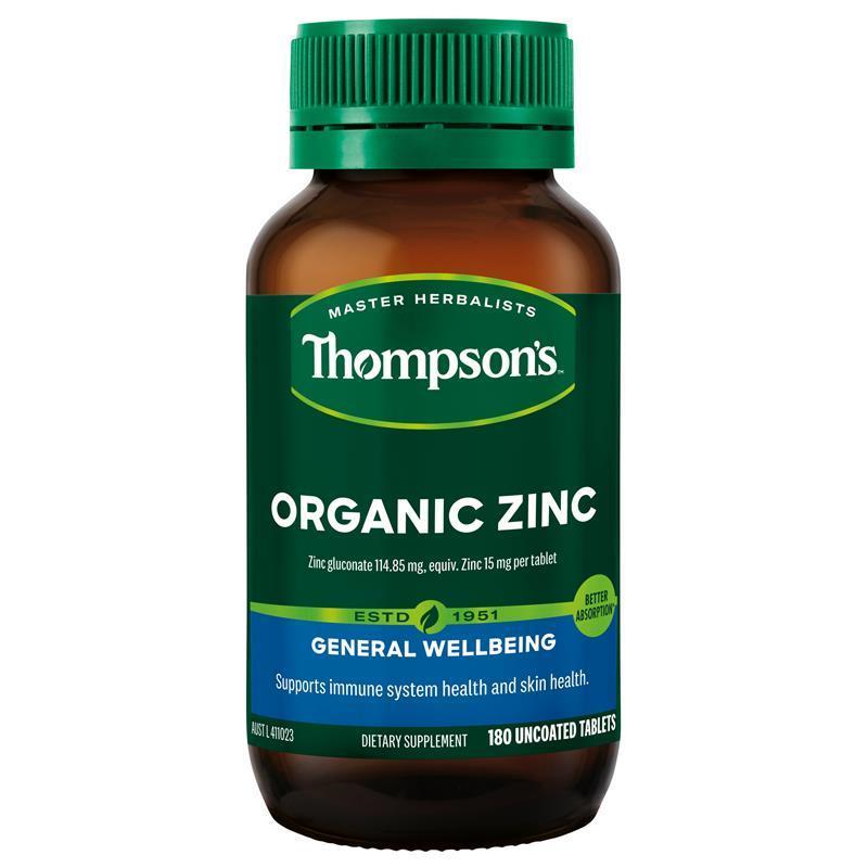 Load image into Gallery viewer, Thompson's Organic Zinc 180 Tablets
