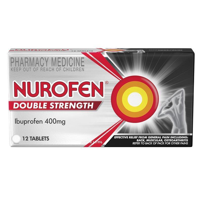 Load image into Gallery viewer, Nurofen Double Strength Pain and Inflammation Relief Tablets 400mg Ibuprofen 12 pack
