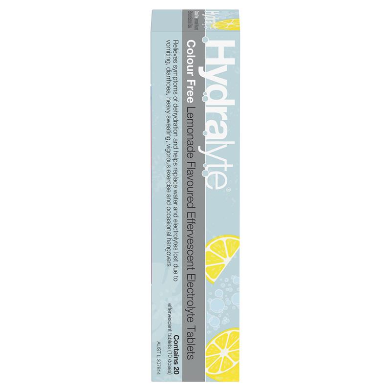 Load image into Gallery viewer, Hydralyte Electrolyte Effervescent Colour Free Lemonade 20 Tablets
