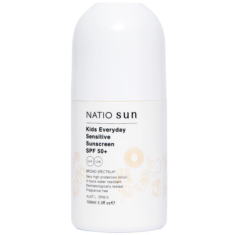 Load image into Gallery viewer, Natio Kids Everyday Sensitive Sunscreen SPF 50+ Roll On 100ml
