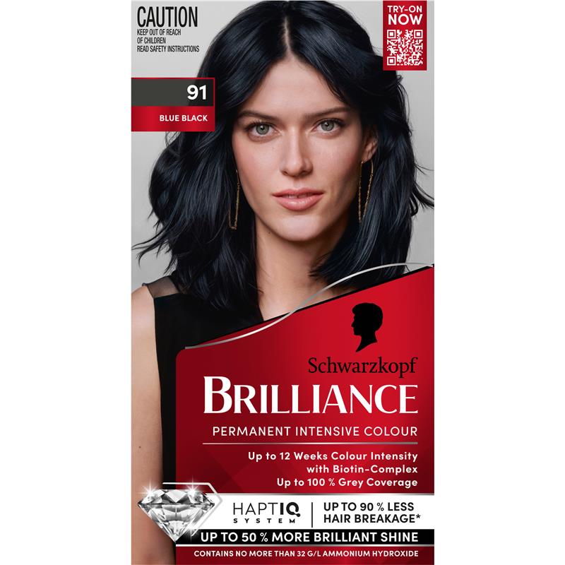 Load image into Gallery viewer, Schwarzkopf Brilliance 91 Blue Black New
