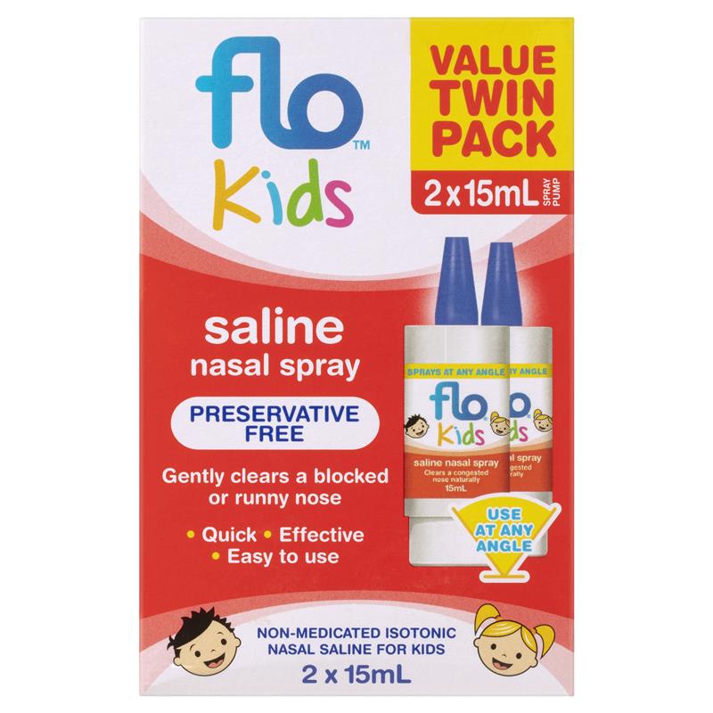 Load image into Gallery viewer, Flo Kids Saline Spray Twin Pack 2 x 15ml Exclusive Size
