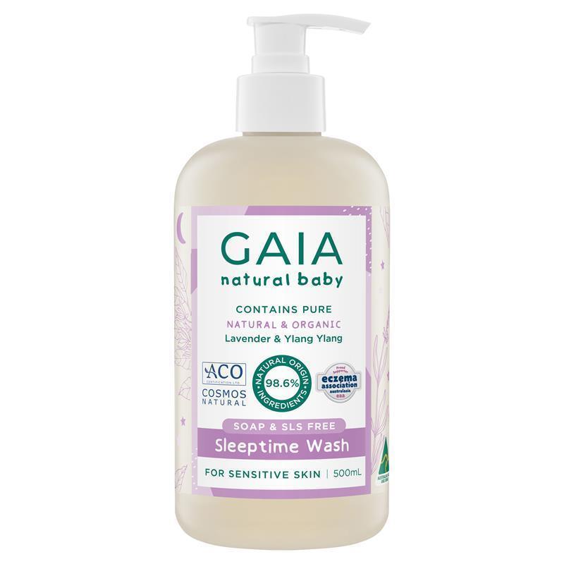 Load image into Gallery viewer, Gaia Natural Baby Sleeptime Bath Wash 500ml
