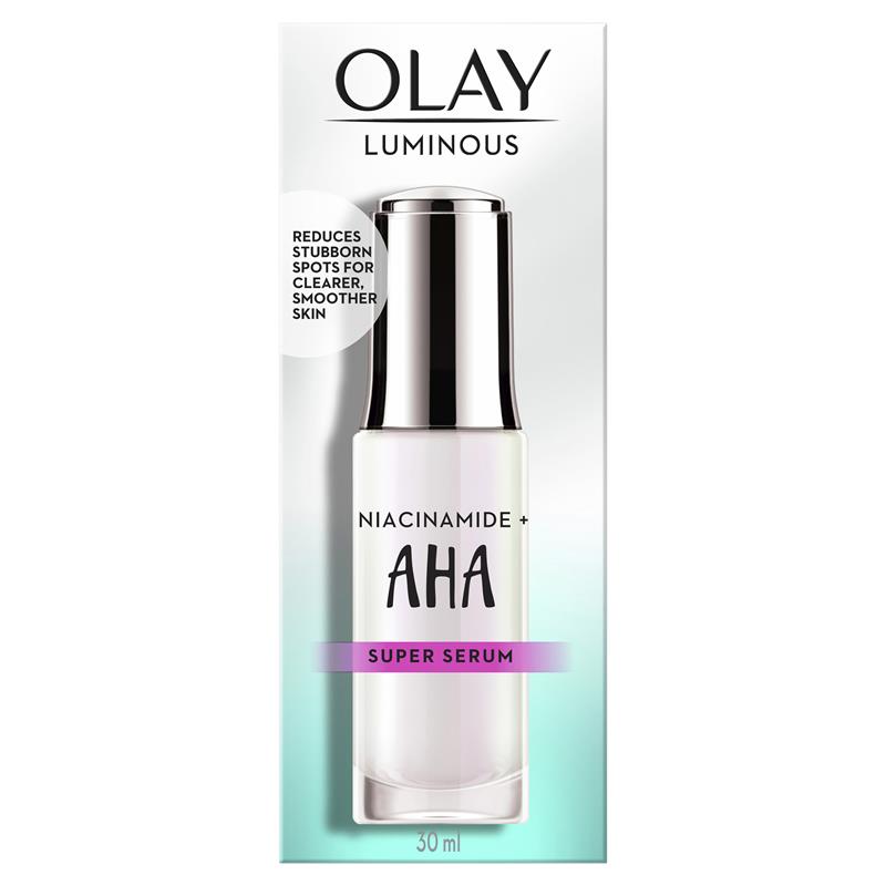 Load image into Gallery viewer, Olay Luminous Niacinamide + AHA Face Super Serum 30 ml
