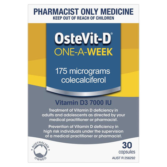 OsteVit-D Vitamin D3 7000IU 1-A-Week 30 Capsules