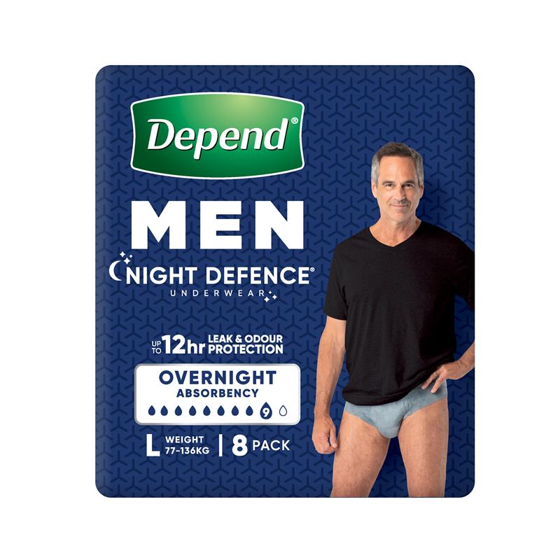 Load image into Gallery viewer, Depend Underwear Realfit Night Defence Male Large 8 Pack
