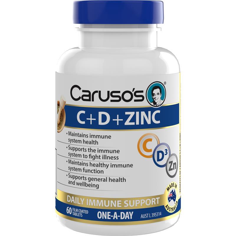 Load image into Gallery viewer, Carusos C + D + ZINC 60 Tablets
