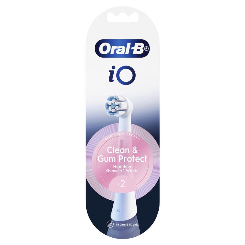 Load image into Gallery viewer, Oral B Power Toothbrush iO Clean &amp; Gum Protect Refills White 2 Pack
