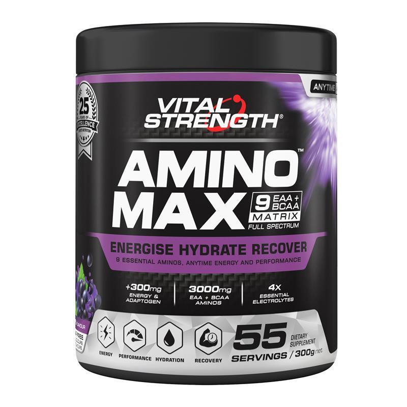 Load image into Gallery viewer, Vital Strength Amino Max EAA Grape 300g
