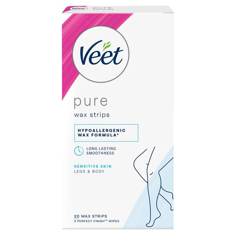 Load image into Gallery viewer, Veet Pure Cold Wax Strips Leg 20 Pack
