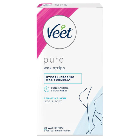 Veet Pure Cold Wax Strips Leg 20 Pack