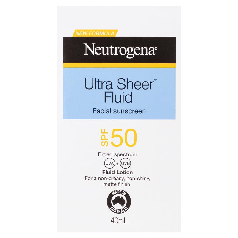 Load image into Gallery viewer, Neutrogena Ultra Sheer Face Fluid Facial Sunscreen SPF 50 40ml
