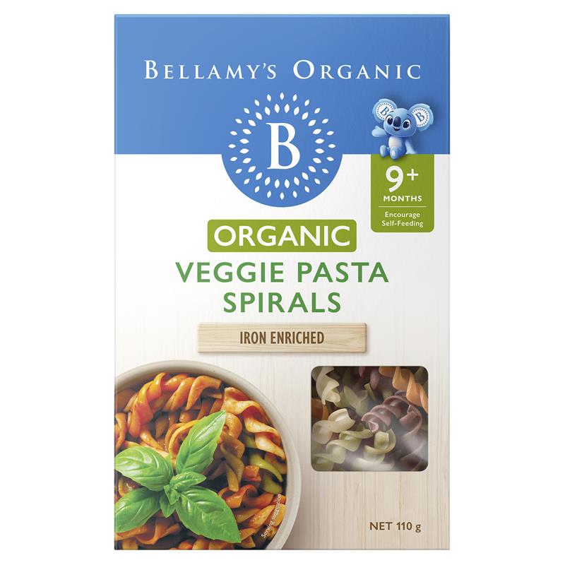 Load image into Gallery viewer, Bellamys Organic Veggie Pasta Spirals 110g
