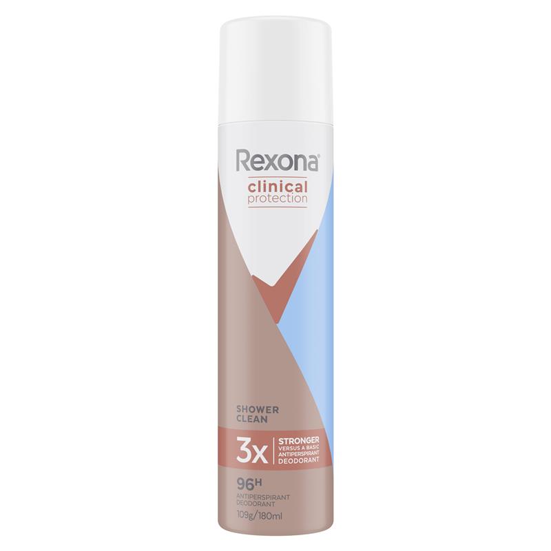 Load image into Gallery viewer, Rexona Women Clinical Protection Antiperspirant Aerosol Shower Clean 180ml
