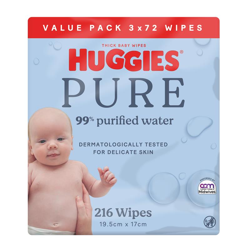 Load image into Gallery viewer, Huggies 99% Water Bulk Wipes 72X3 Pack
