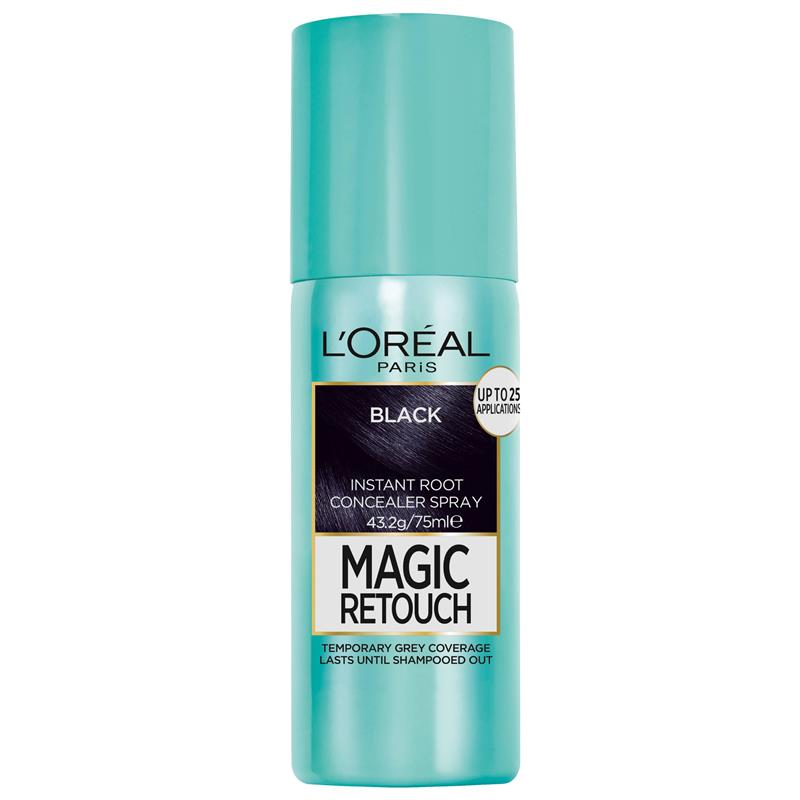 Load image into Gallery viewer, L'Oreal Paris Magic Retouch Temporary Root Concealer Spray - Black (Instant Grey Hair Coverage)
