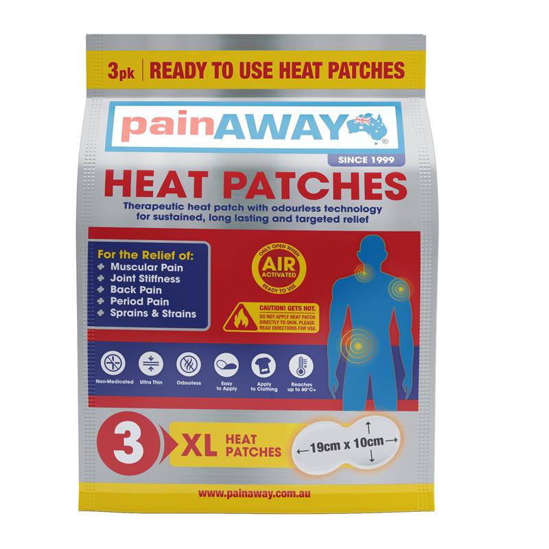 Load image into Gallery viewer, Pain Away Heat Patches XL 3 Pack
