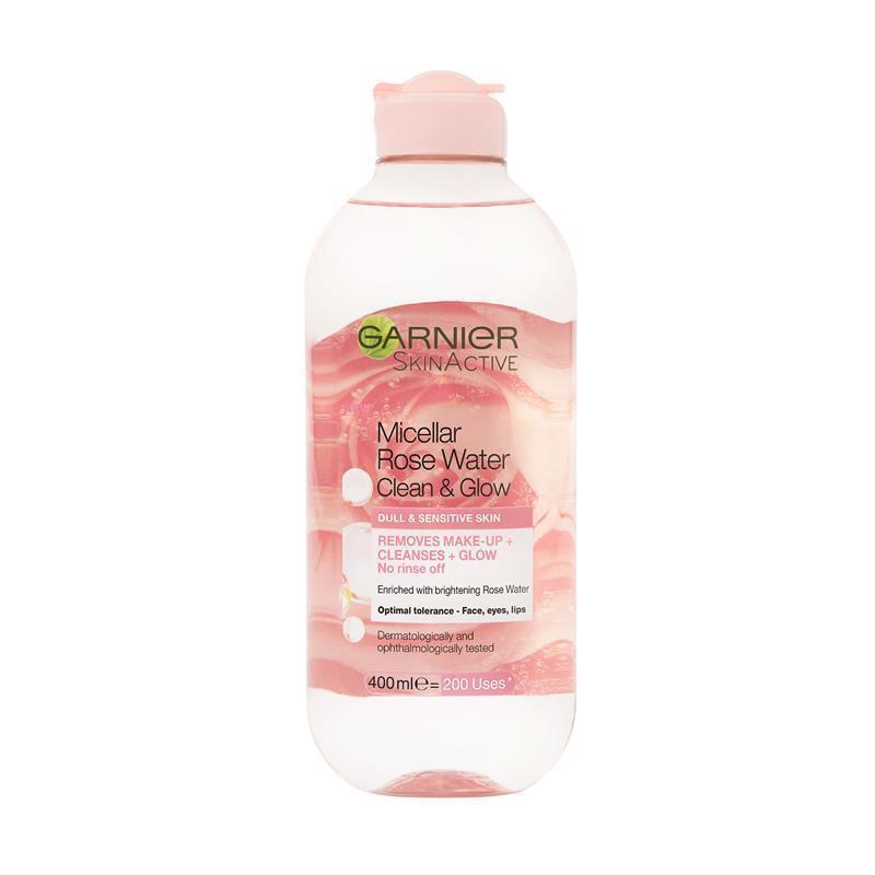 Load image into Gallery viewer, Garnier SkinActive Micellar Rose Cleansing Water Clean &amp; Glow 400ml
