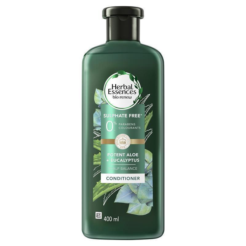 Load image into Gallery viewer, Herbal Essences Bio Renew Potent Aloe &amp; Eucalyptus Strength &amp; Moisture Conditioner 400ml
