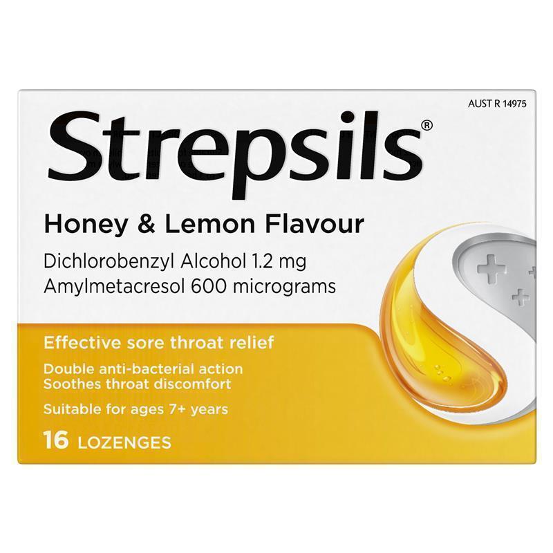 Load image into Gallery viewer, Strepsils Throat Lozenges Soothing Honey &amp; Lemon 16 Pack
