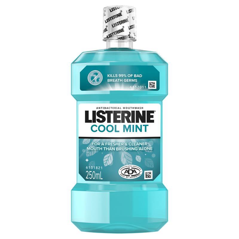 Load image into Gallery viewer, Listerine Cool Mint Antibacterial Mouthwash 250mL
