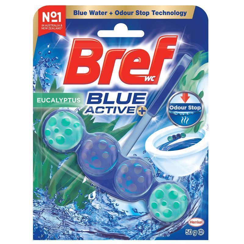 Load image into Gallery viewer, Bref Blue Active Eucalyptus Toilet Block 50g
