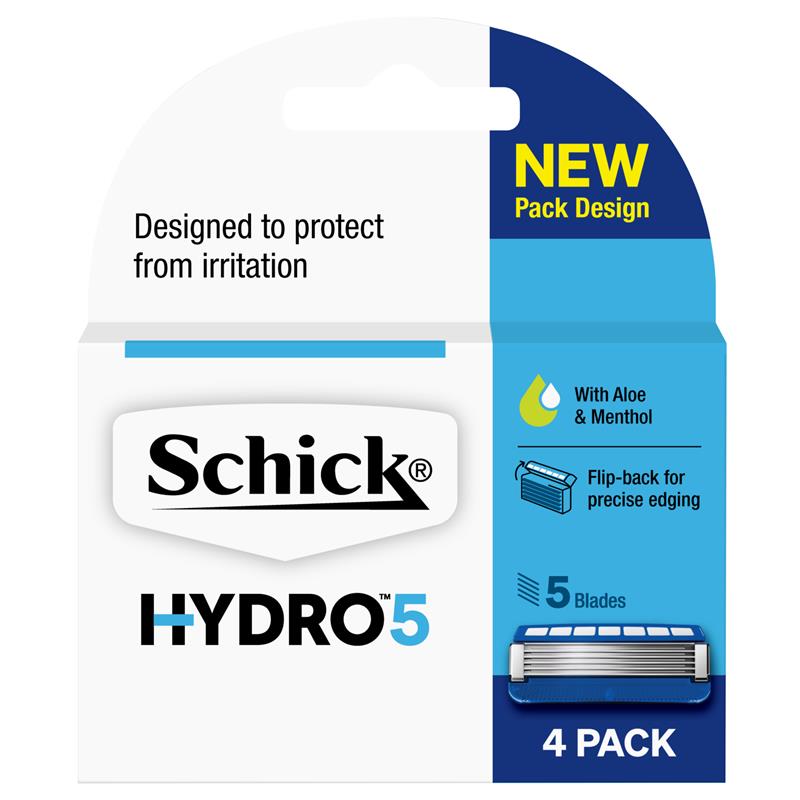 Load image into Gallery viewer, Schick Hydro 5 Mens Refill Razor Blades 4pk
