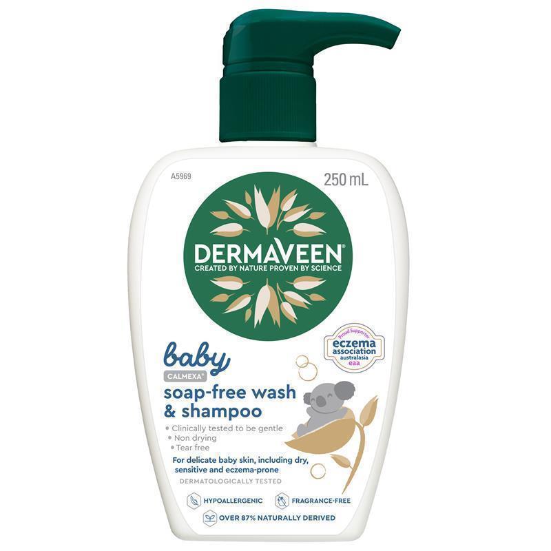 Load image into Gallery viewer, DermaVeen Baby Calmexa Soap-Free Wash &amp; Shampoo 250ml

