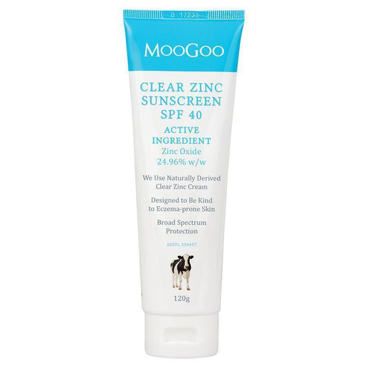 MooGoo Clear Zinc Sunscreen SPF40 120g