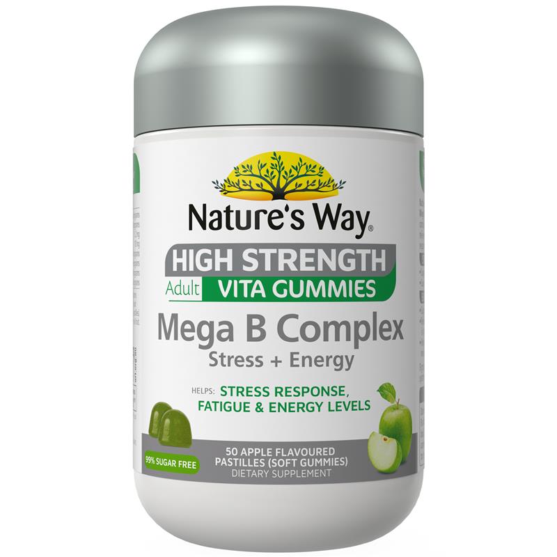 Load image into Gallery viewer, Nature's Way Adult Vita Gummies High Strength Mega B Complex 50 Pastilles
