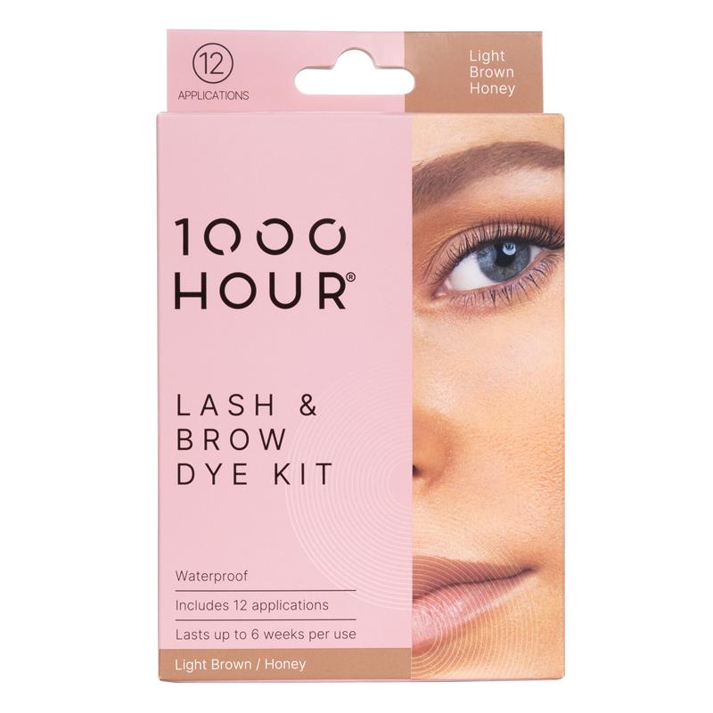 Load image into Gallery viewer, 1000 Hour Eyelash and Brow Dye Kit Light Brown/Honey

