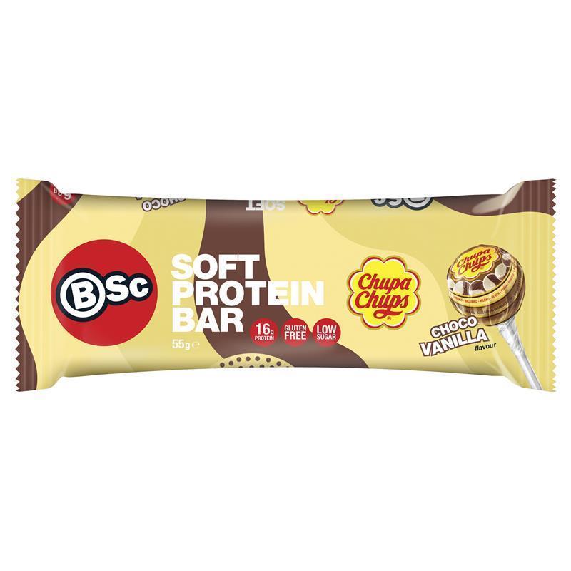 Load image into Gallery viewer, BSc x Chupa Chups Soft Protein Bar Choco Vanilla 55g

