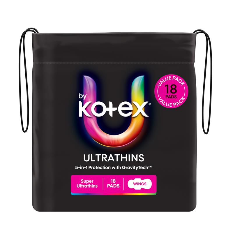 Load image into Gallery viewer, U By Kotex Ultrathin Super Wing Bulk Pack 18
