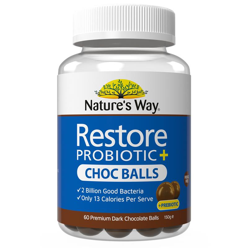 Load image into Gallery viewer, Nature's Way Restore Probiotic Chocolate Balls 60

