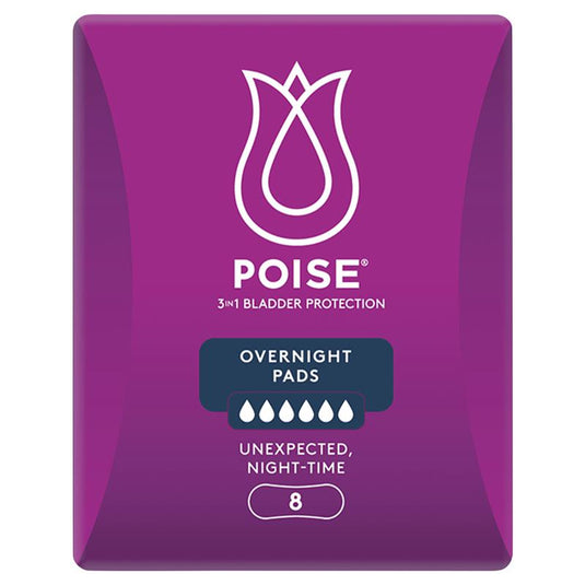 Poise Pads Overnight 8 Pack