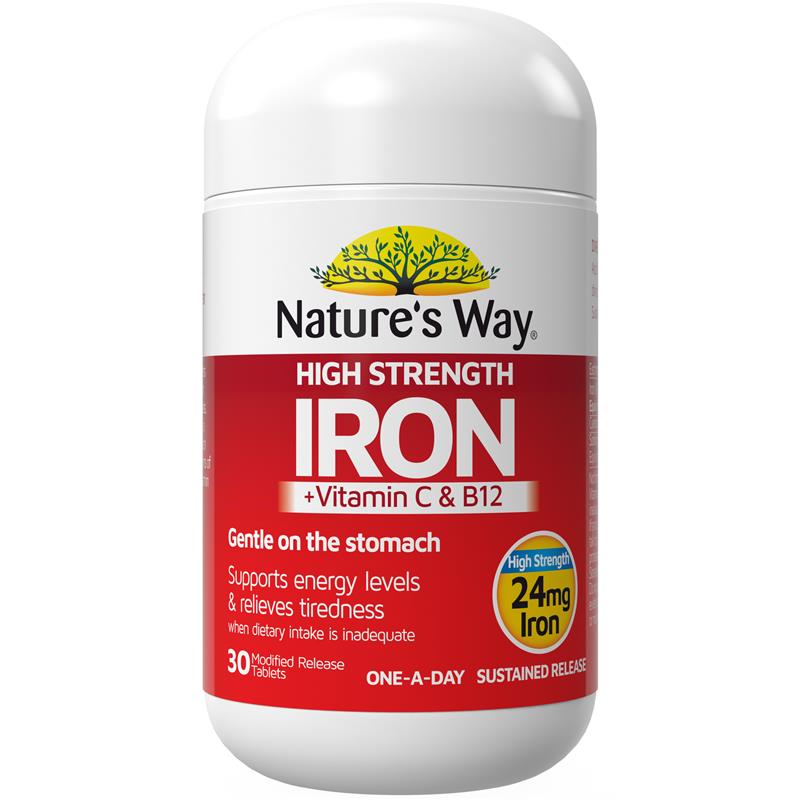Load image into Gallery viewer, Nature's Way High Strength Iron 30 Tablets
