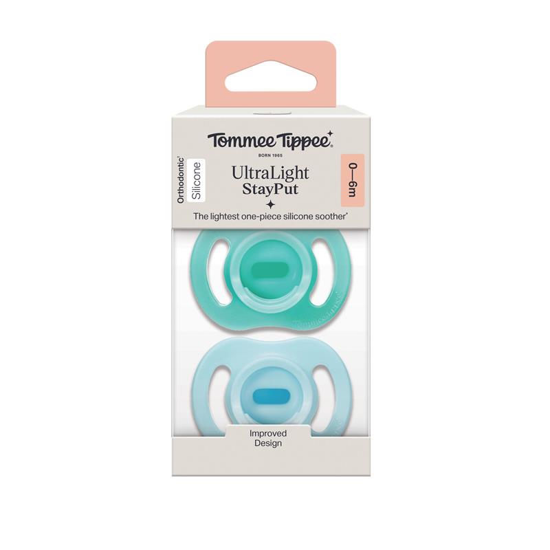 Load image into Gallery viewer, Tommee Tippee Ultralight Soother Day 0-6 Months 2 Pack
