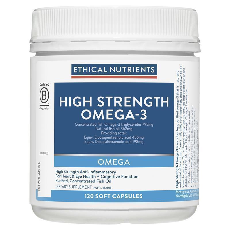 Load image into Gallery viewer, Ethical Nutrients High Strength Omega-3 120 Capsules
