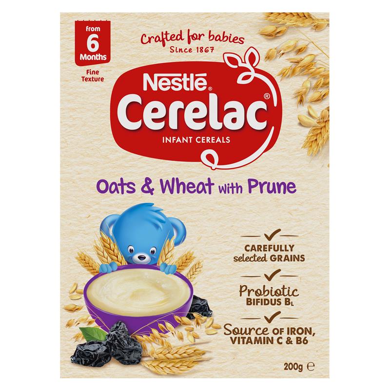 Load image into Gallery viewer, Nestle CERELAC Oats &amp; Wheat with Prune Baby Cereal Stage 2 – 200g
