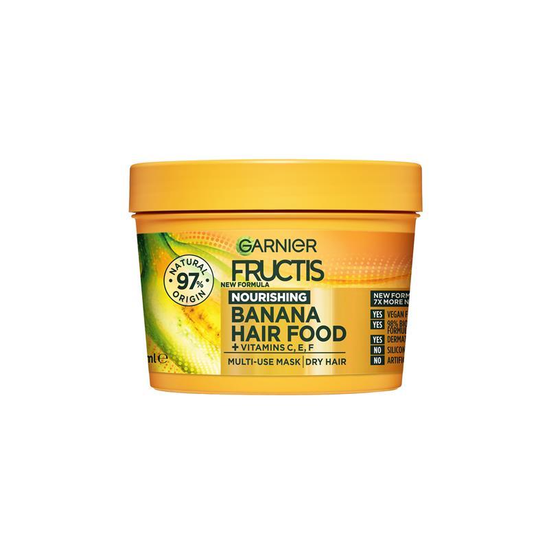 Load image into Gallery viewer, Garnier Fructis Hair Food Nourishing Banana 3-in-1 Mask Treatment For Dry Hair 390ml
