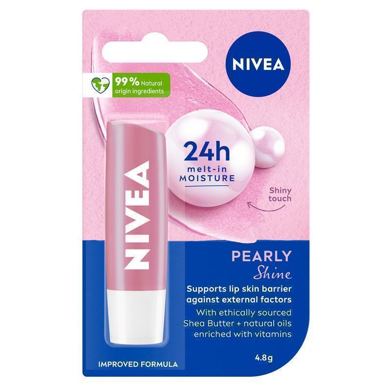 Load image into Gallery viewer, NIVEA Pearly Shine Moisturising Lip Balm 4.8g
