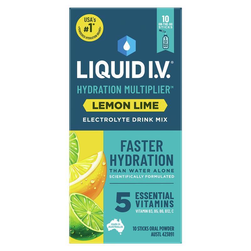 Load image into Gallery viewer, Liquid IV Hydration Lemon Lime 10 Sachets

