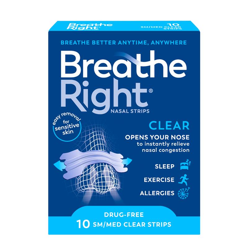 Load image into Gallery viewer, Breathe Right Clear Regular Nasal Congestion Strips 10
