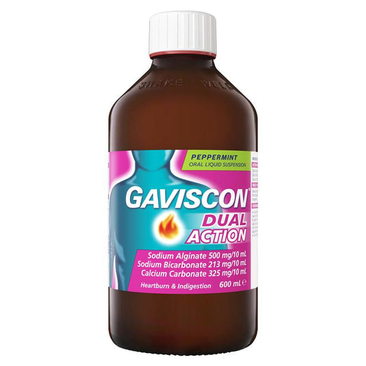 Gaviscon Dual Action Liquid Peppermint 600ml