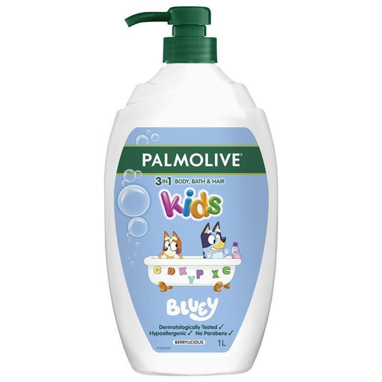Palmolive Kids Bluey 3 in 1 Body Bath & Hair Berrylicious 1L