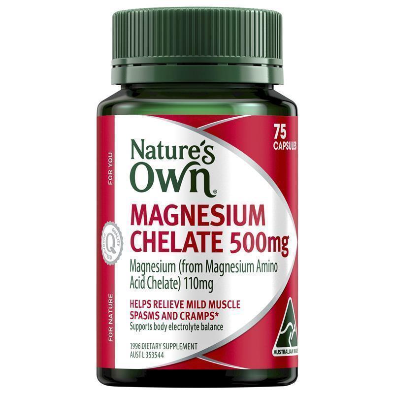 Load image into Gallery viewer, Nature's Own Magnesium Chelate 500Mg 75 Capsules
