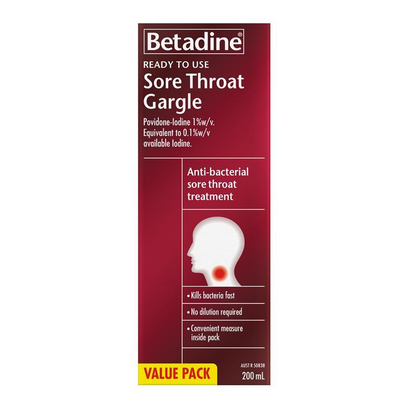 Load image into Gallery viewer, Betadine Sore Throat Ready To Use 200ml
