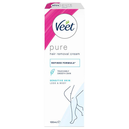 Veet Pure Hair Removal Cream Legs And Body Sensitive Skin 100ml