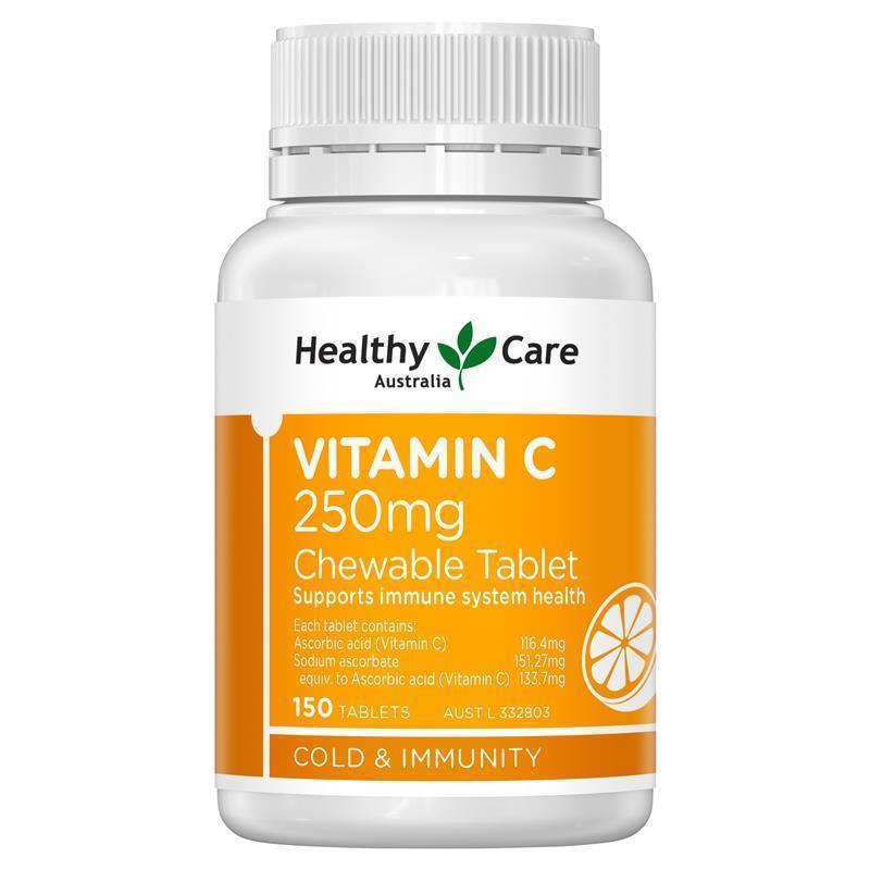 Load image into Gallery viewer, Healthy Care Vitamin C 250mg 150 Chewable Tablets
